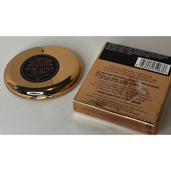 NWT Charlotte Tilbury Glow Glide Face Architect Highlighter Rose Gold Glow - Picture 3 of 4